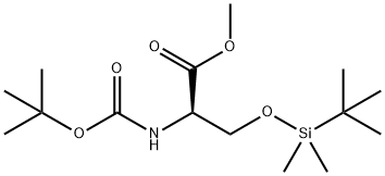 (R)-Methyl 2-((Tert-Butoxycarbonyl)Amino)-3-((Tert-Butyldimethylsilyl)Oxy)Propanoate 结构式