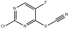 2-Chloro-5-fluoro-4-thiocyanopyrimidine 化学構造式