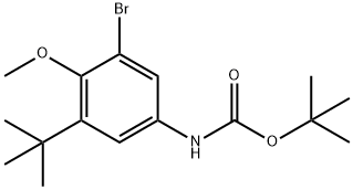 tert-Butyl (3-bromo-5-(tert-butyl)-4-methoxyphenyl)carbamate Structure