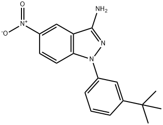 1-(3-(tert-Butyl)phenyl)-5-nitro-1H-indazol-3-amine Struktur