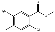 5-Amino-2-chloro-4-methyl-benzoic acid methyl ester Struktur