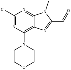 2-CHLORO-9-METHYL-6-MORPHOLINO-9H-PURINE-8-CARBALDEHYDE Structure