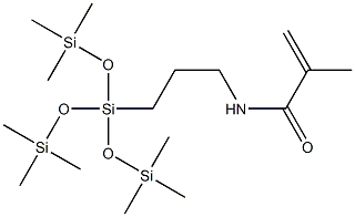 (3-甲基丙烯酰胺丙基)三(三甲基硅氧基)硅烷, 115257-95-9, 结构式