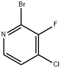2-ブロモ-4-クロロ-3-フルオロピリジン 化学構造式
