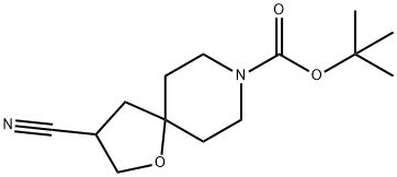 Tert-Butyl 3-Cyano-1-Oxa-8-Azaspiro[4.5]Decane-8-Carboxylate Struktur
