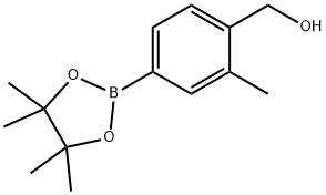 4-(Hydroxymethyl)-3-methylphenylboronic Acid Pinacol Ester, 1160430-87-4, 结构式