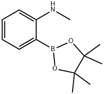 N-methyl-2-(4,4,5,5-tetramethyl-1,3,2-dioxaborolan-2-yl)benzenamine, 1160686-01-0, 结构式