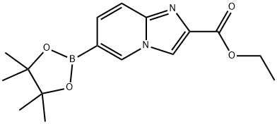 ethyl 6-(4,4,5,5-tetramethyl-1,3,2-dioxaborolan-2-yl)imidazo[1,2-a]pyridine-2-carboxylate Structure