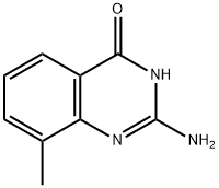 2-氨基-8-甲基喹唑啉-4-酮, 116836-27-2, 结构式