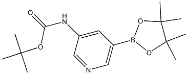 3-(BOC-氨基)吡啶-5-硼酸频哪醇酯, 1171897-39-4, 结构式