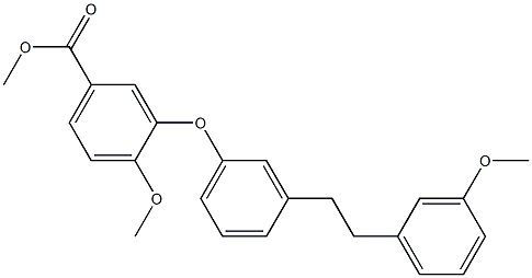 4-Methoxy-3-{3-[2-(3-methoxy-phenyl)-ethyl]-phenoxy}-benzoic acid methyl ester, 1171921-93-9, 结构式