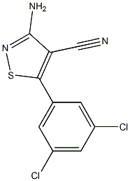 3-Amino-5-(3,5-dichloro-phenyl)-isothiazole-4-carbonitrile 结构式