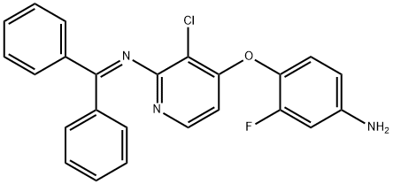 4-(4-amino-2-fluorophenoxy)-3-chloro-N-(diphenylmethylene)-2-Pyridinamine Struktur