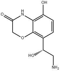 (R)-8-(2-amino-1-hydroxyethyl)-5-hydroxy-2H-benzo[b][1,4]oxazin-3(4H)-one, 1179336-43-6, 结构式