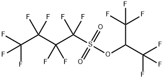 1,1,2,2,3,3,4,4,4-九氟丁烷-1-磺酸2,2,2-三氟-1-三氟甲基乙酯, 118334-96-6, 结构式
