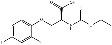 (S)-3-(2,4-二氟苯氧基)-2-((乙氧羰基)氨基)丙酸 结构式