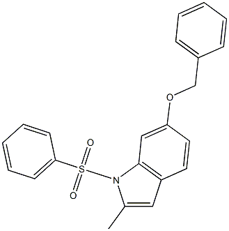 6-(benzyloxy)-2-methyl-1-(phenylsulfonyl)-1H-indole Struktur