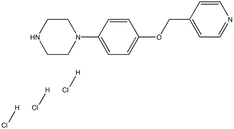 1-[4-(吡啶-4-甲氧基)-苯基]-哌嗪三盐酸盐, 1187929-05-0, 结构式
