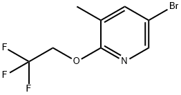 5-溴-3-甲基-2-(2,2,2-三氟乙氧基)-吡啶, 1187930-58-0, 结构式