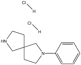 2-苯基-2,7-二氮杂-螺[4.4]壬烷盐酸盐 结构式