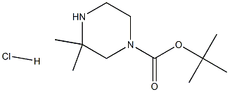 1-Boc-3,3-dimethyl-piperazine hydrochloride Struktur