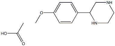 2-(4-Methoxy-phenyl)-piperazine hydrogen acetate Struktur