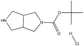 2-BOC-六氢吡咯并[3,4-C]吡咯盐酸盐 结构式