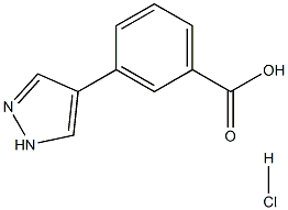 3-(1H-Pyrazol-4-yl)-benzoic acid hydrochloride Struktur