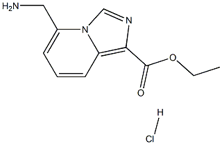 5-氨甲基咪唑并〔1,5-A]吡啶-1-甲酸乙酯盐酸盐, 1187932-36-0, 结构式