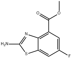 2-Amino-6-fluorobenzothiazole-4-carboxylic acid methyl ester Structure