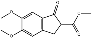 Methyl 5,6-dimethoxy-1-oxo-2,3-dihydro-1H-indene-2-carboxylate Structure