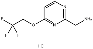 C-[4-(2,2,2-Trifluoro-ethoxy)-pyrimidin-2-yl]-methylamine hydrochloride Structure