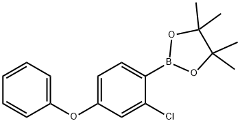 2-氯-4-(苯氧基)苯基硼酸频哪醇酯, 1196395-83-1, 结构式