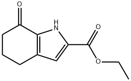 7-氧代-4,5,6,7-四氢-1H-吲哚-2-羧酸乙酯 结构式