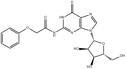 N-(フェノキシアセチル)グアノシン 化学構造式