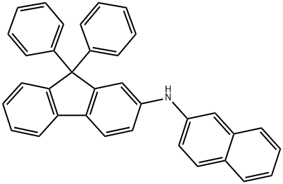 N-(萘-3-基)-9,9-二苯基-9H-氟-2-胺, 1198395-23-1, 结构式