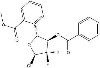 ((2R,3R,4R,5R)-3-(benzoyloxy)-5-chloro-4-fluoro-4-methyltetrahydrofuran-2-yl)methyl benzoate Structure