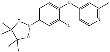 4-[4-(4,4,5,5-Tetramethyl[1,3,2]dioxaborolan-2-yl)-2-chlorophenoxy]-2-methylpyridine Structure