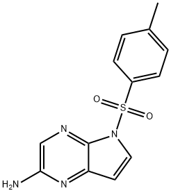 5-[(4-methylphenyl)sulfonyl]-5H-Pyrrolo[2,3-b]pyrazin-2-amine Structure