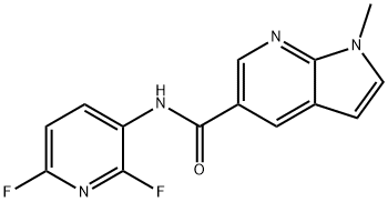 N-(2,6-二氟吡啶-3-基)-1-甲基-1H-吡咯并[2,3-B]吡啶-5-甲酰胺 结构式
