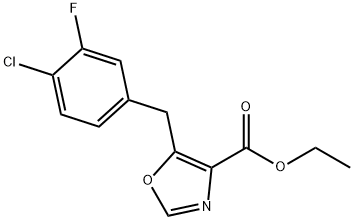 ethyl 5-(4-chloro-3-fluorobenzyl)oxazole-4-carboxylate Structure