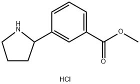 3-Pyrrolidin-2-yl-benzoic acid methyl ester hydrochloride Structure