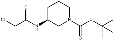 (S)-3-(2-Chloro-acetylamino)-piperidine-1-carboxylic acid tert-butyl ester Struktur