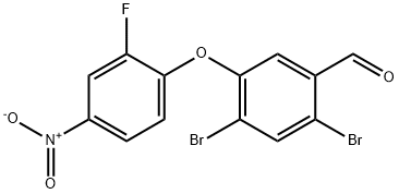 1206800-25-0 2,4-dibromo-5-(2-fluoro-4-nitrophenoxy)benzaldehyde