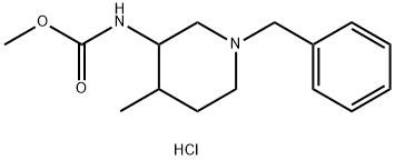 methyl (1-benzyl-4-methylpiperidin-3-yl)carbamate hydrochloride Structure