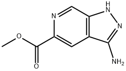 3-Amino-1H-pyrazolo[3,4-c]pyridine-5-carboxylic acid methyl ester 结构式