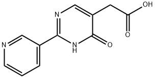 2-(6-oxo-2-(pyridin-3-yl)-1,6-dihydropyrimidin-5-yl)acetic acid Structure