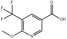 6-Methoxy-5-(trifluoromethyl)nicotinic acid 结构式