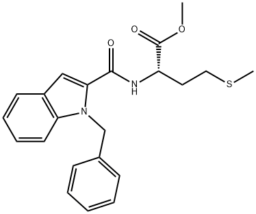 methyl N-[(1-benzyl-1H-indol-2-yl)carbonyl]-L-methioninate Struktur