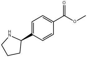 (R)-4-(吡咯烷-2-基)苯甲酸甲酯, 1213131-85-1, 结构式